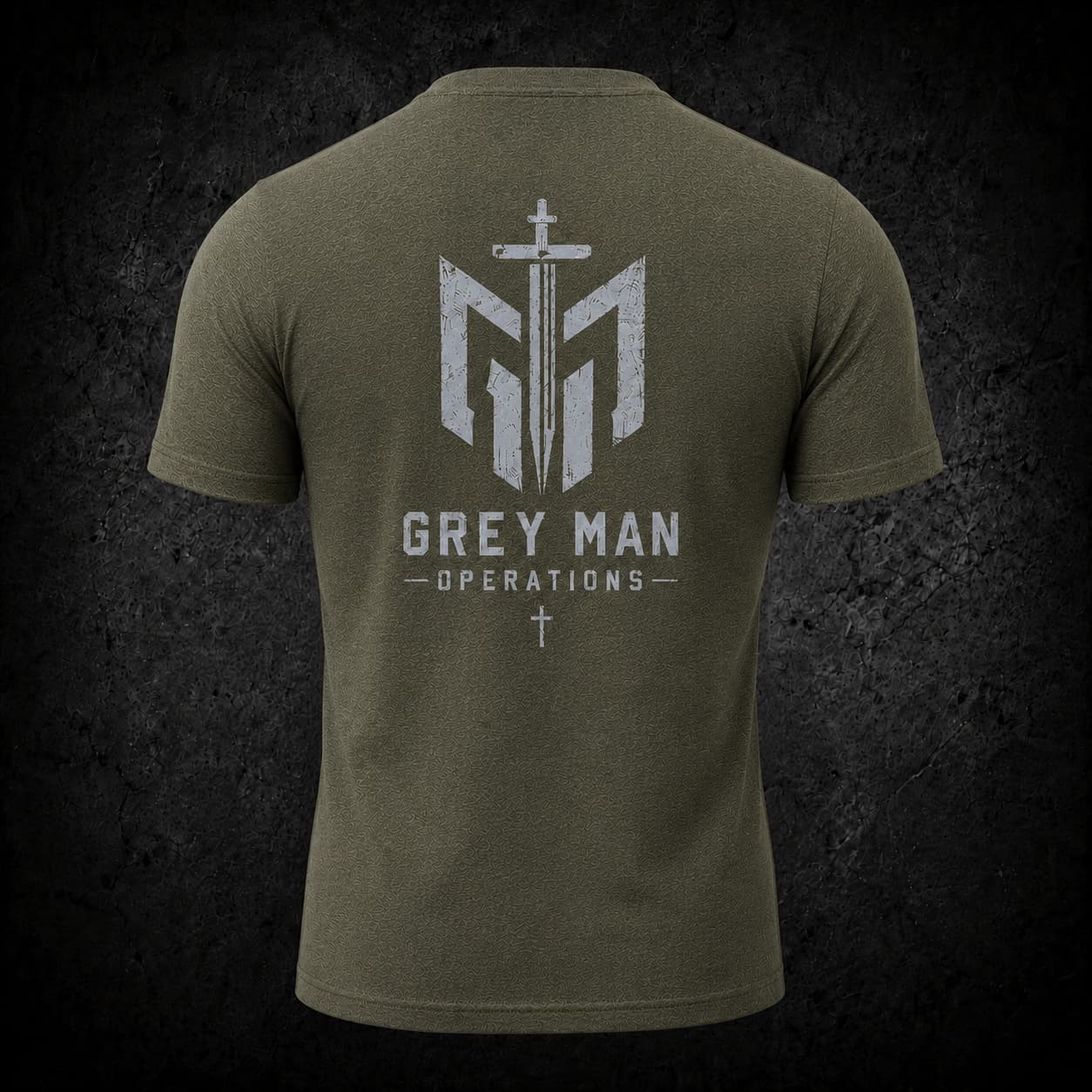 GMO Short Sleeve Tee (Military Green) — back